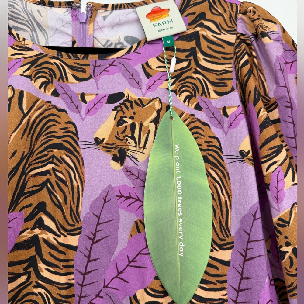 FARM Rio NWT Purple Tiger Print Dress - Picture 2 of 6
